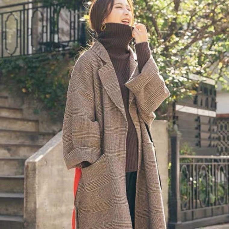 Autumn And Winter New Fashion Plaid Coat For Women