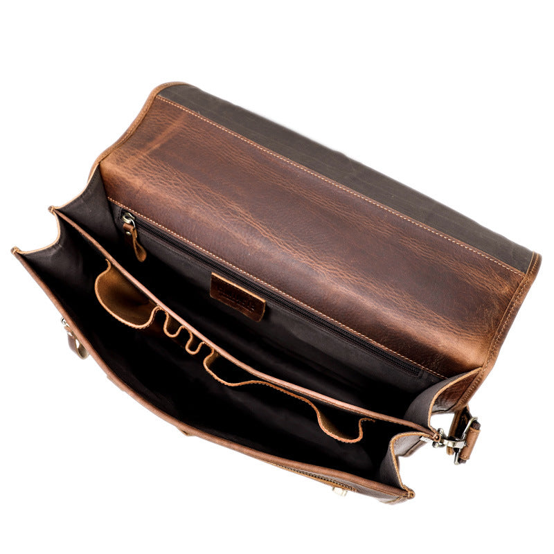 Fashion Personality Leather Men's Business Briefcase