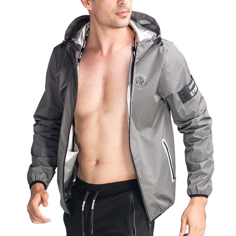 Super XL Sweat Suit Fitness Clothes Weight Loss Exercise Sweat Pants Suit Obese Male Sweat Suit