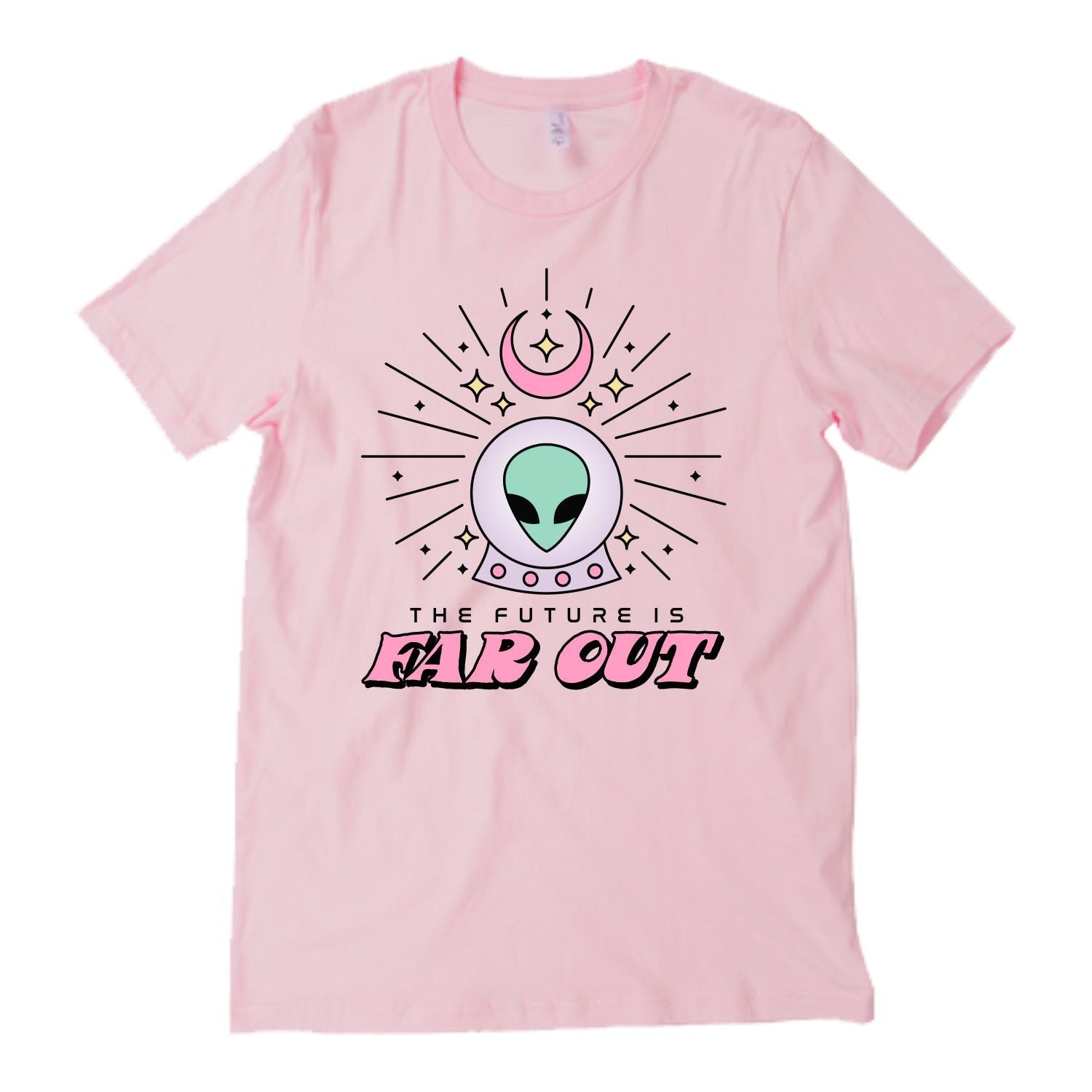 alien-print-pink-and-white-cotton-t-shirt