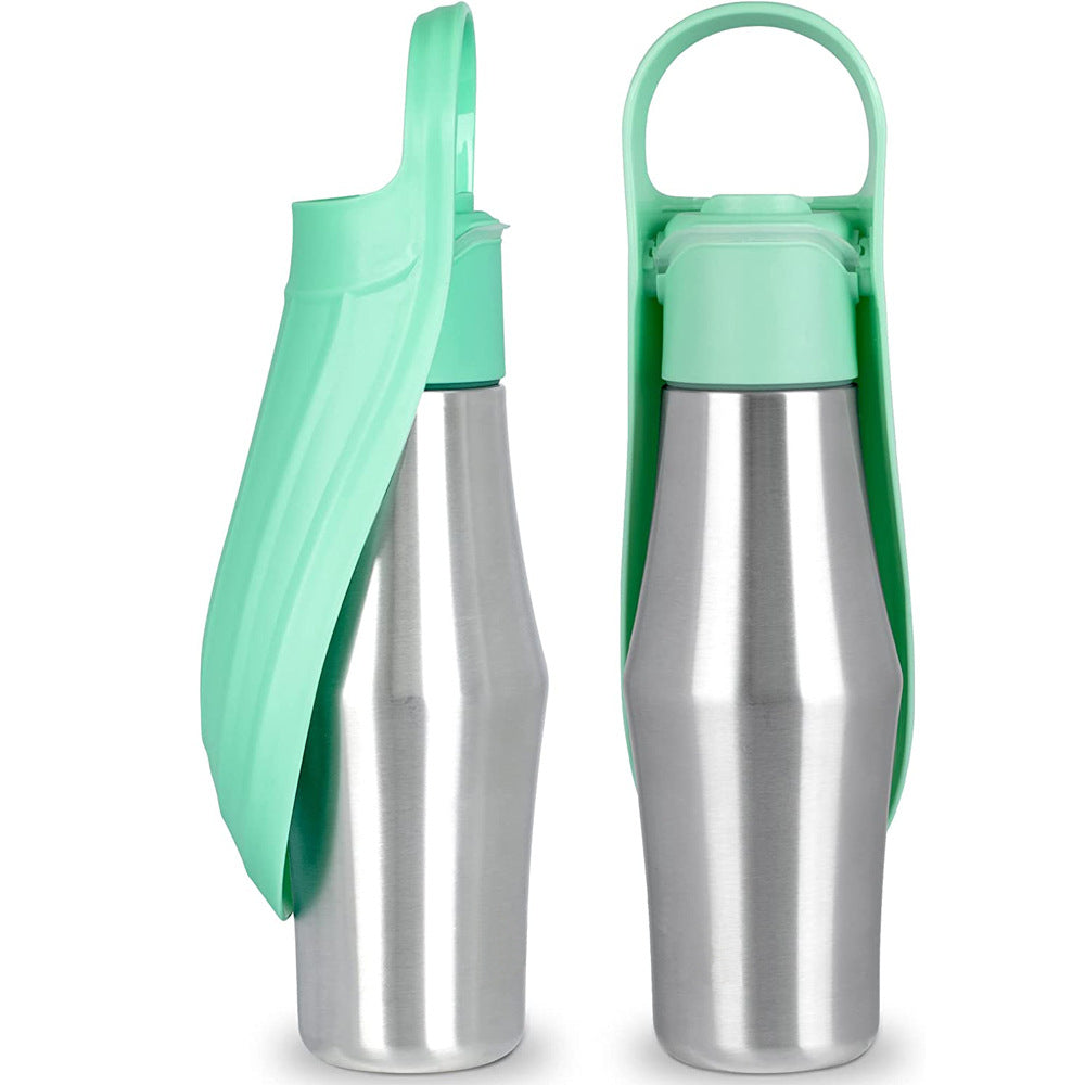 Portable Pet Water Bottle: Leaf Design for Outdoor Travel