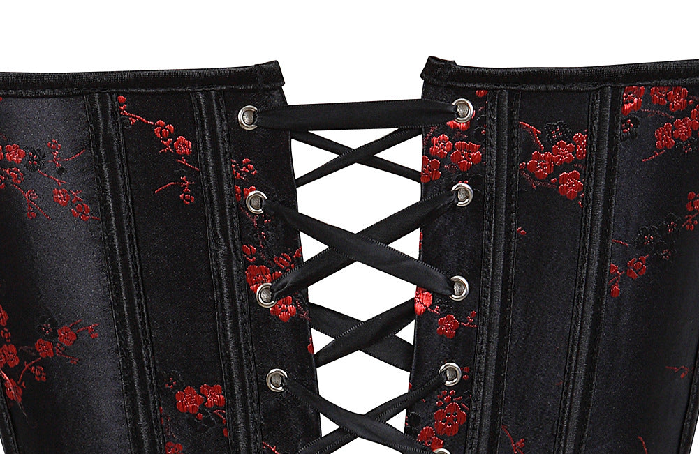 ChineseStyle Plum Blossom Pattern Court Sexy Ladies CorsetTop