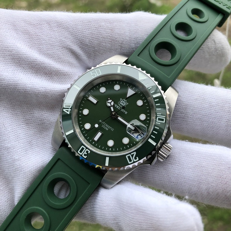 Automatic Mechanical Luminous Green Male Business Military Watch