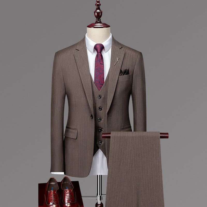 Casual Formal British Plaid Suit