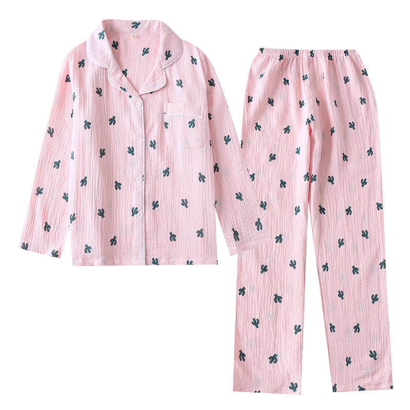 Womens Pajamas With Cotton Double Layer Gauze