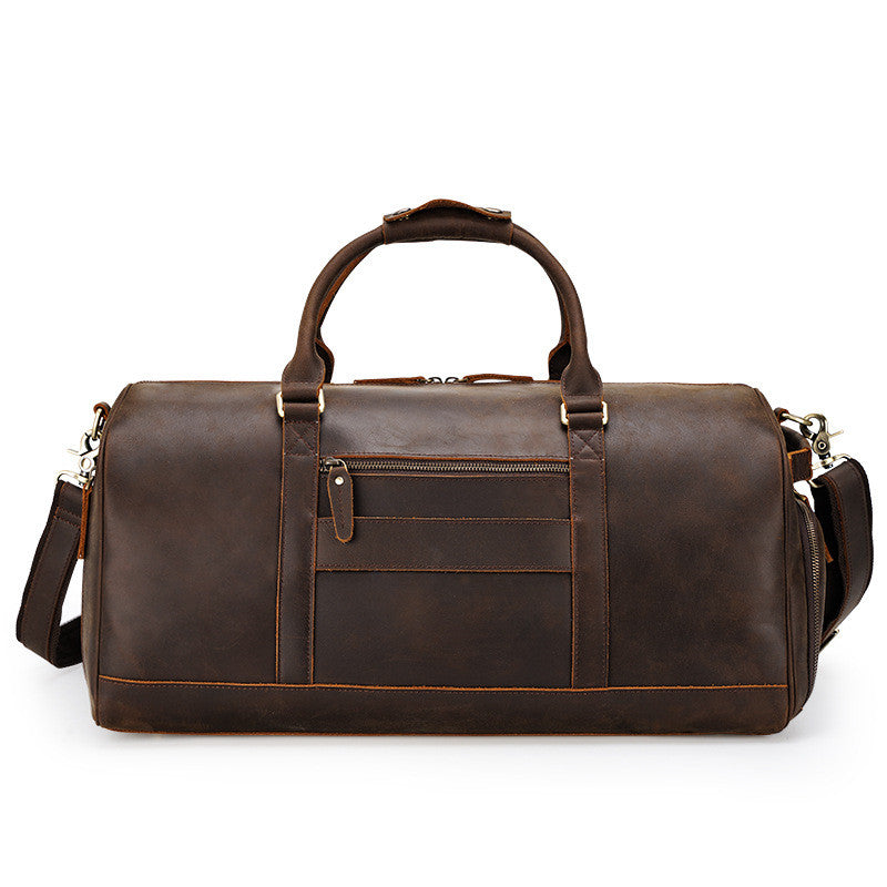 Retro Travel Bag Large Capacity Handbag Leather Men's Diagonal Bag