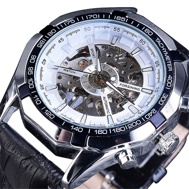Forsining Watch Men's Fashion Casual Classic Popular Waterproof Manual Mechanical Watch