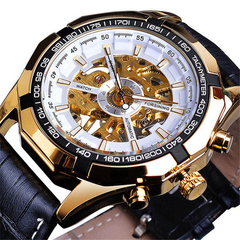 Forsining Watch Men's Fashion Casual Classic Popular Waterproof Manual Mechanical Watch