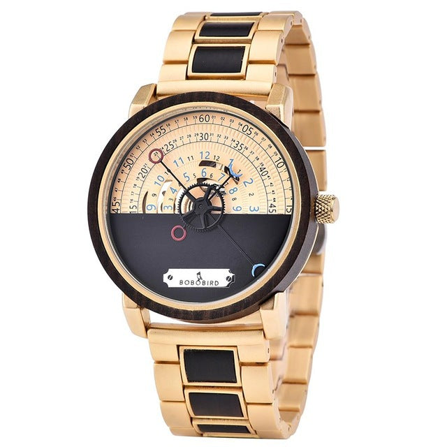 Watch Automatic Wooden Mechanical Men's Watch Wooden Watch Wooden Hand Mounted Waterproof Christmas Gift Watch