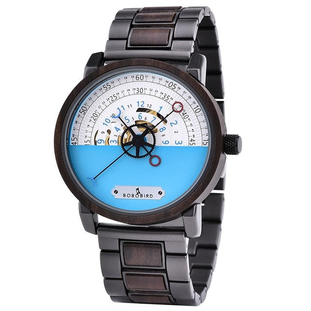 Watch Automatic Wooden Mechanical Men's Watch Wooden Watch Wooden Hand Mounted Waterproof Christmas Gift Watch