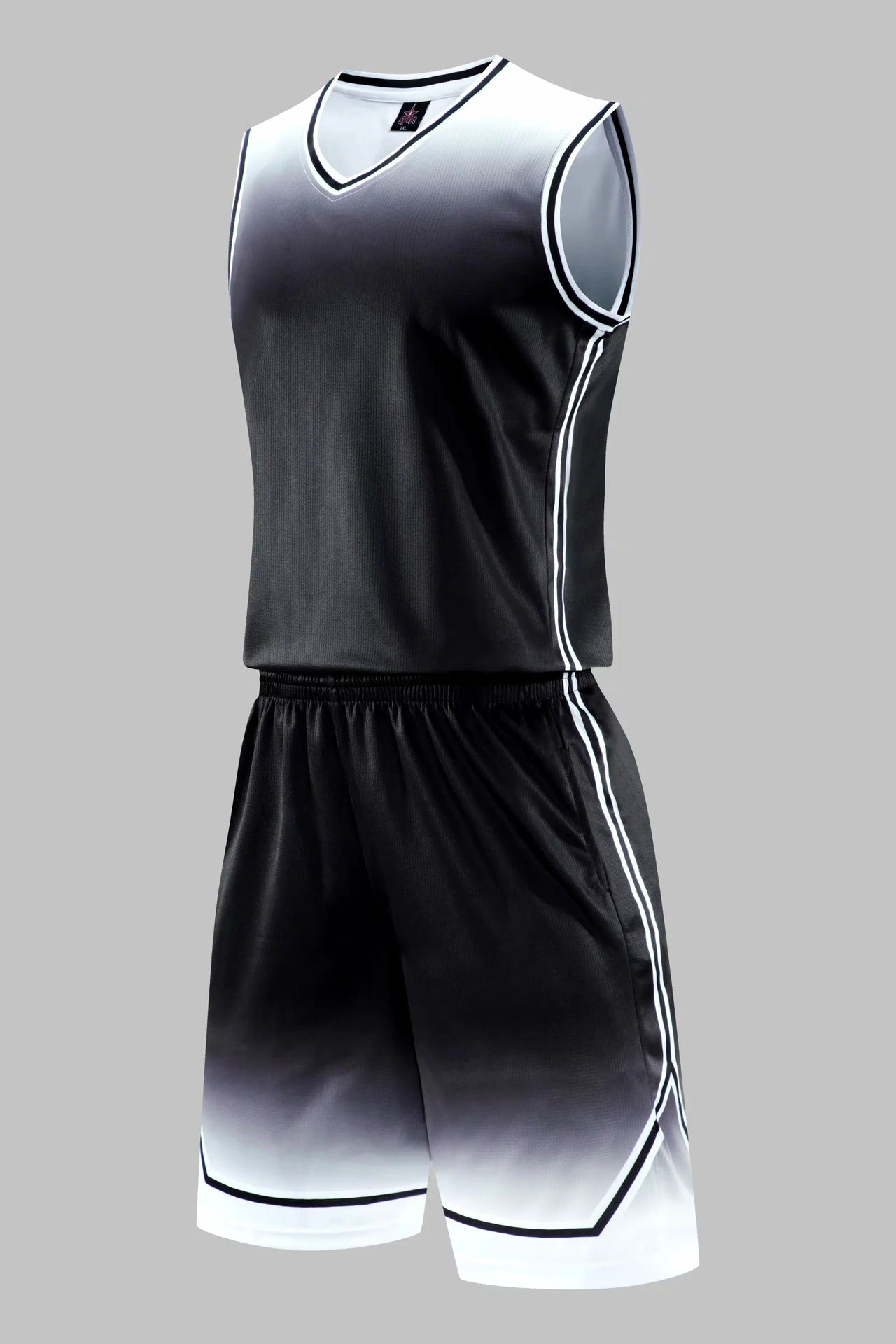 gradient-basketball-uniform-sports-suit-children-adult-sweat-absorbent-basketball-uniform