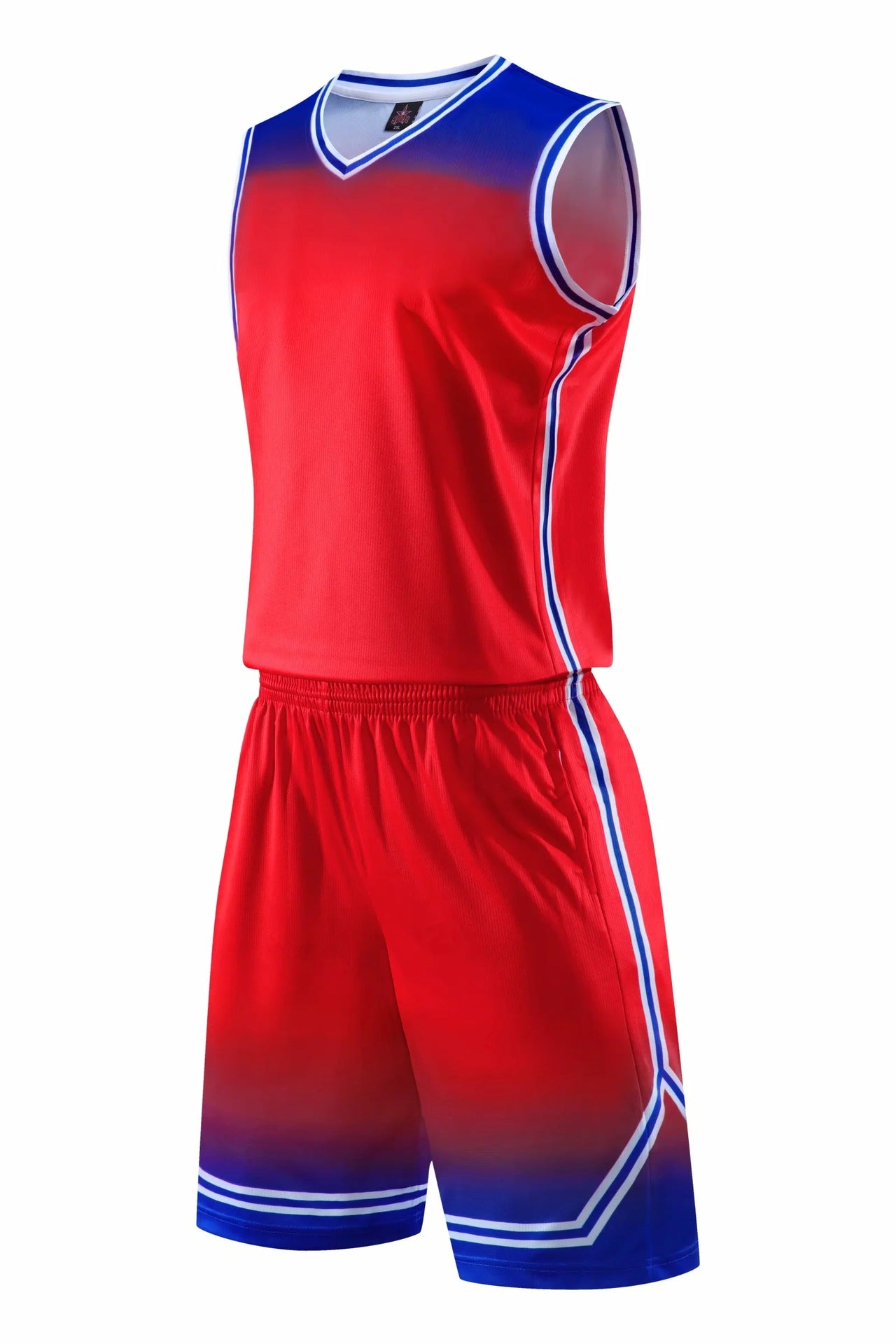gradient-basketball-uniform-sports-suit-children-adult-sweat-absorbent-basketball-uniform