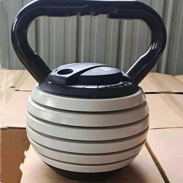 Customizable fitness adjustable weight kettlebell