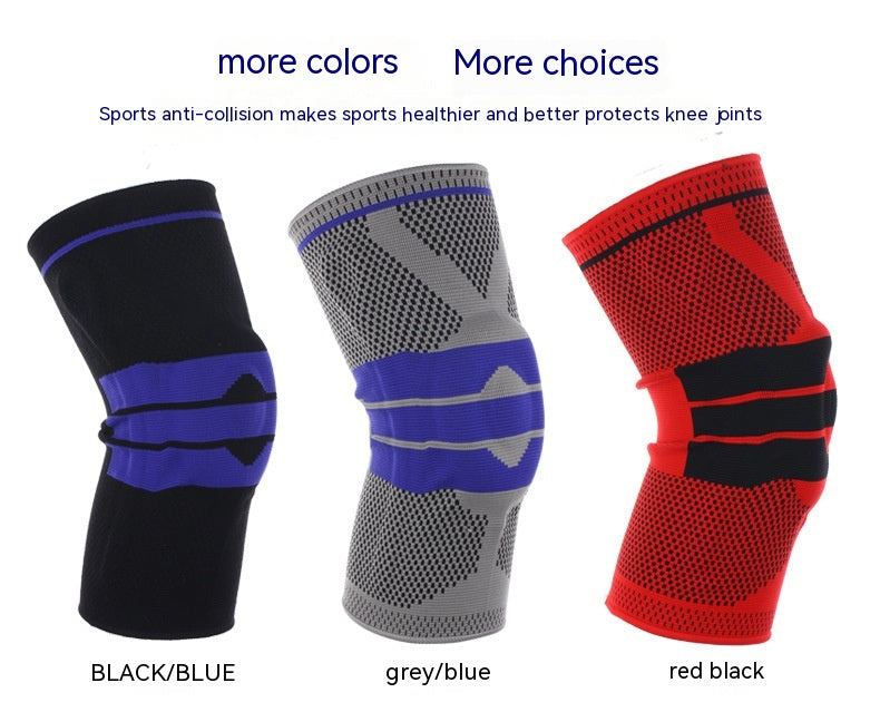 Silicone Spring Knitted Knee Pads Running Basketball Mountaineering