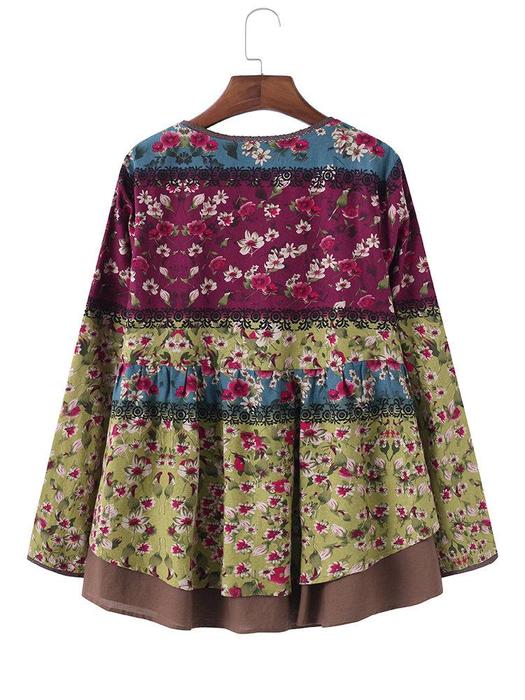 cotton-twist-printed-contrast-shirt-v-neck-t-shirt-skirt