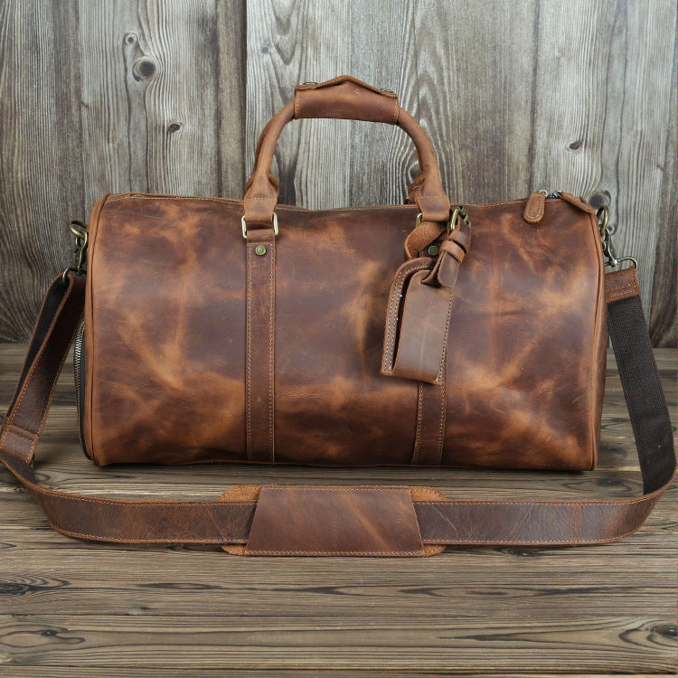 Horse leather men's travel bag