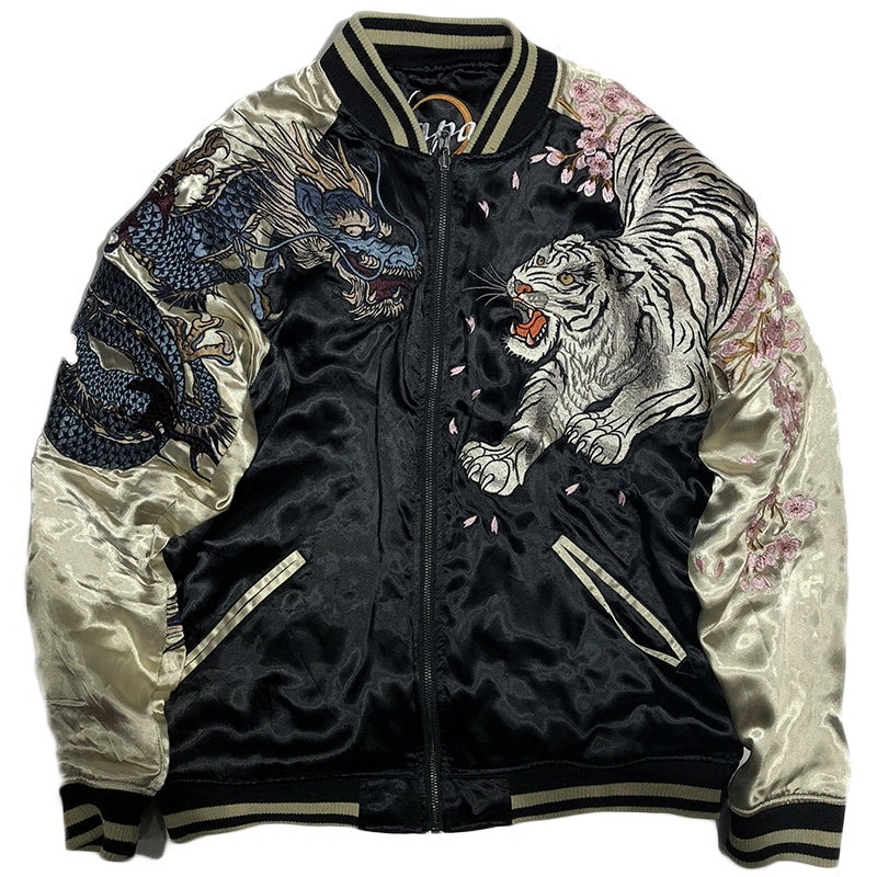 Men's embroidered reversible jacket