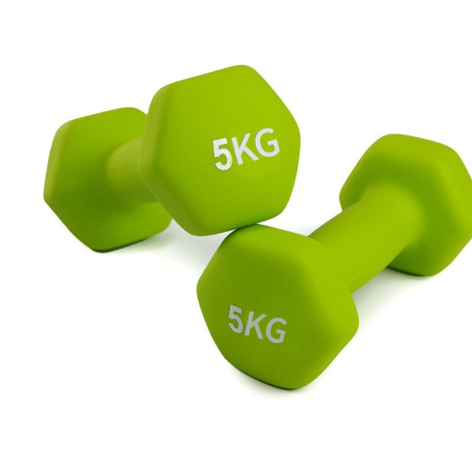Color Sports Environmental Protection Dip Plastic Small Yiling Hexagonal Household Dumbbells