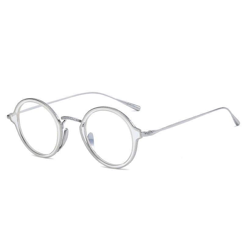 Literary Round Full Frame Retro Glasses Frame