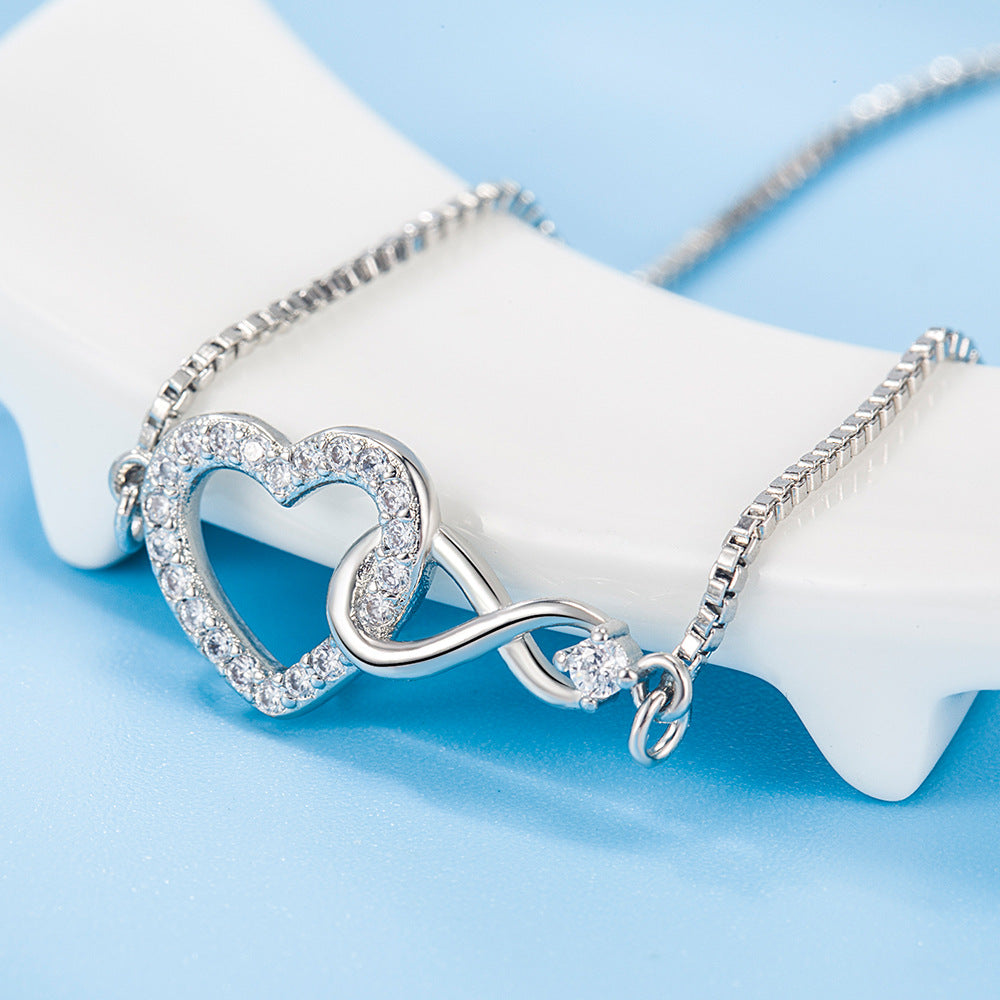 Simple Ring Heart Bracelet Eternal Love Heart-shaped Bracelet Ladies