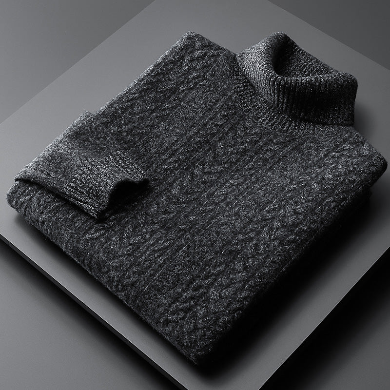 Turtleneck Cashmere Sweater Men's Autumn And Winter Seven Stitch Thickening