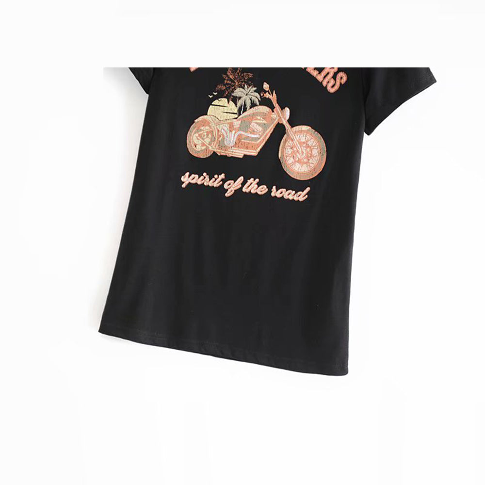 Motorcycle Coco Double Print T-Shirt