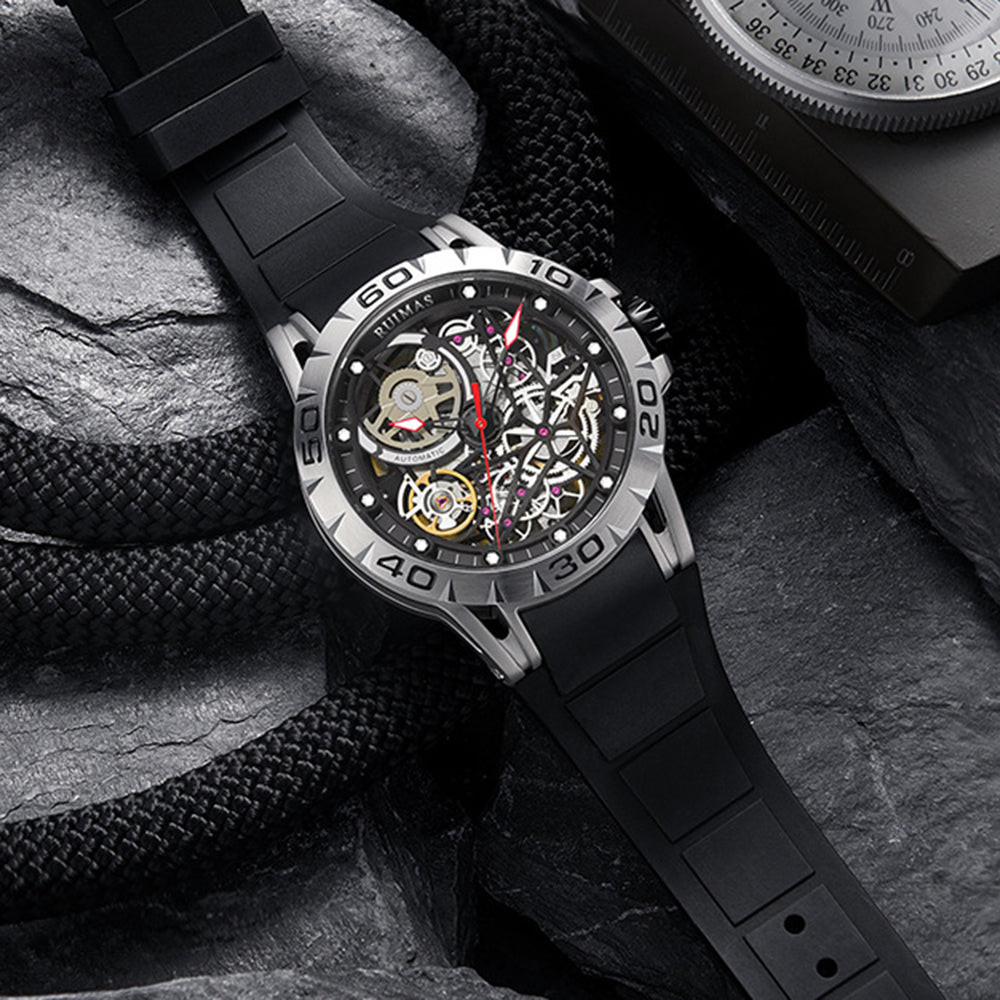 Automatic mechanical watch silicone strap
