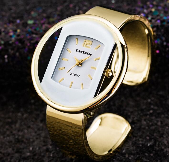 Women's Gold and Silver Bracelet Quartz Watch