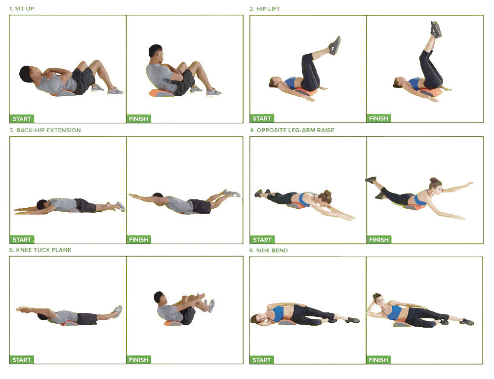 Drop-shaped back waist pad yoga mat