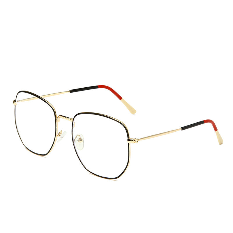 Fashion Men And Women Trend Metal Frame Polygonal Glasses