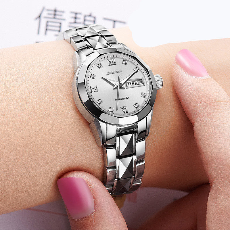 Tungsten steel luminous waterproof watch