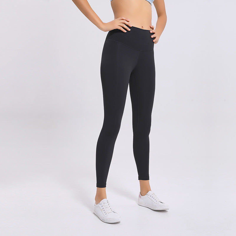 Fitness high waist tight cropped trousers