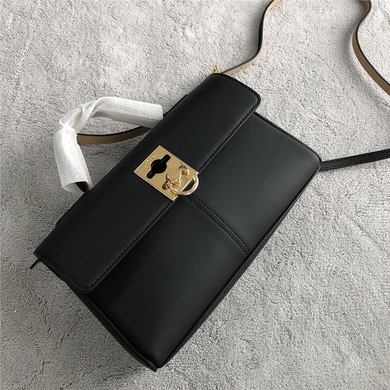 Women's Fashionable Simple Cowhide Flip Chessboard Handbag