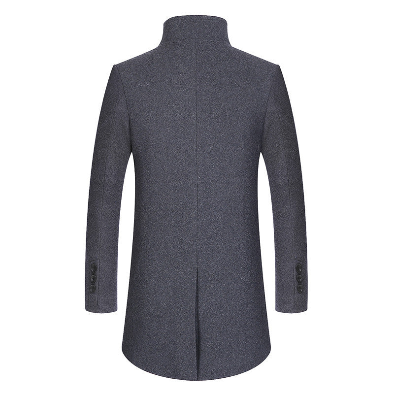 Men's woolen overcoat