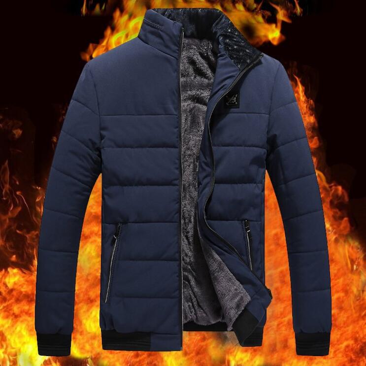 Winter Coat Men's Cotton Clothing Korean Style Fleece-lined Cotton-padded Jacket For Men