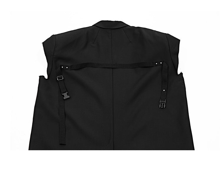 Dark Clothing Style Handsome Vest Coat