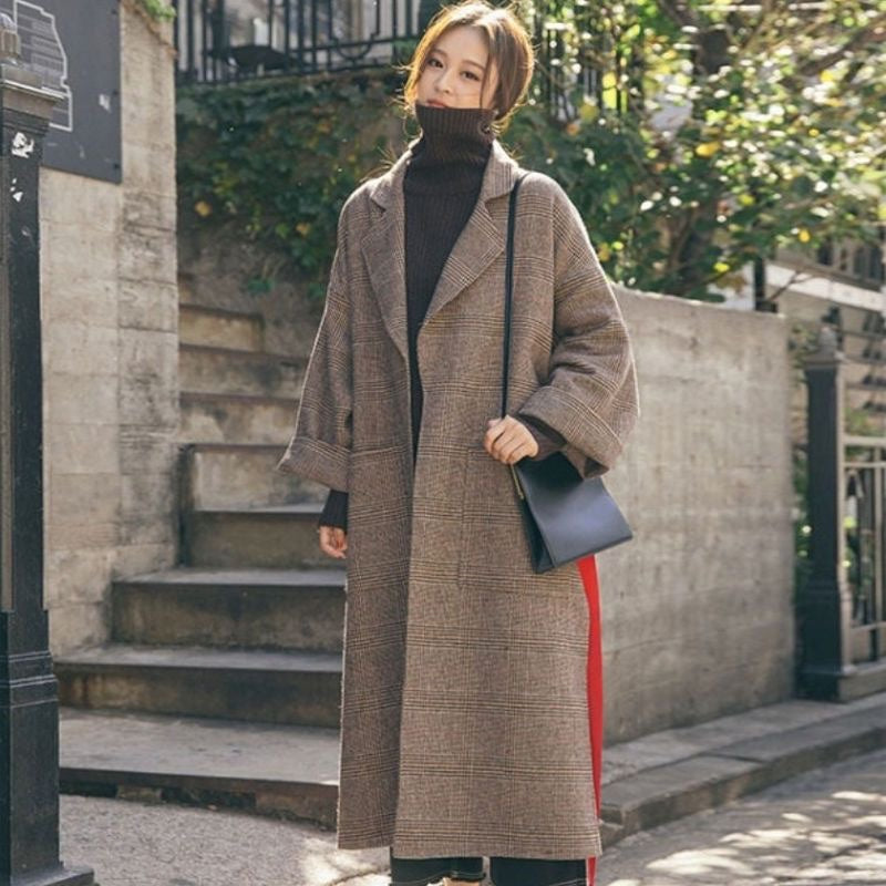 Autumn And Winter New Fashion Plaid Coat For Women