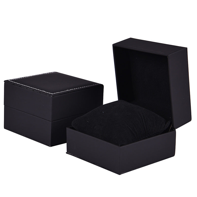 Watch Packaging Box Black Plastic Square Display