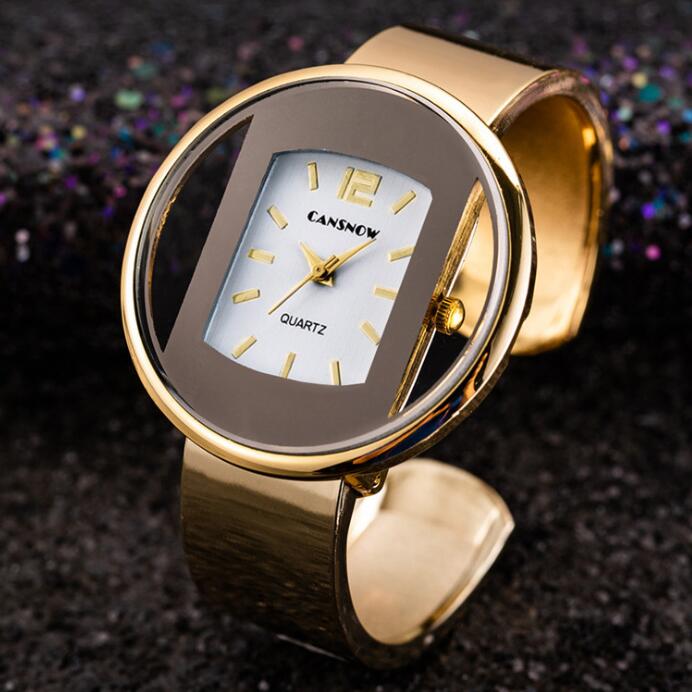 Women's Gold and Silver Bracelet Quartz Watch