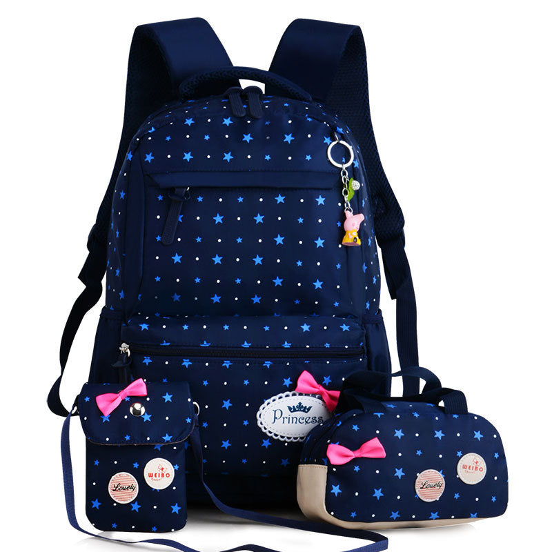 New Korean children's schoolbag schoolbag, schoolbag, schoolbag, lovely girl, three pieces of 3-4-5 grade Backpack