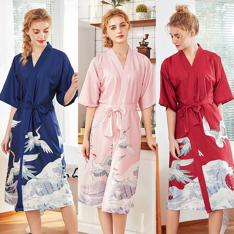 Imitation silk pajamas