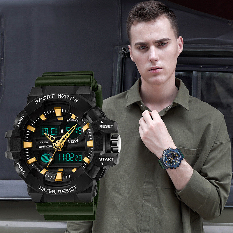 Fashion sports waterproof men's electronic watch