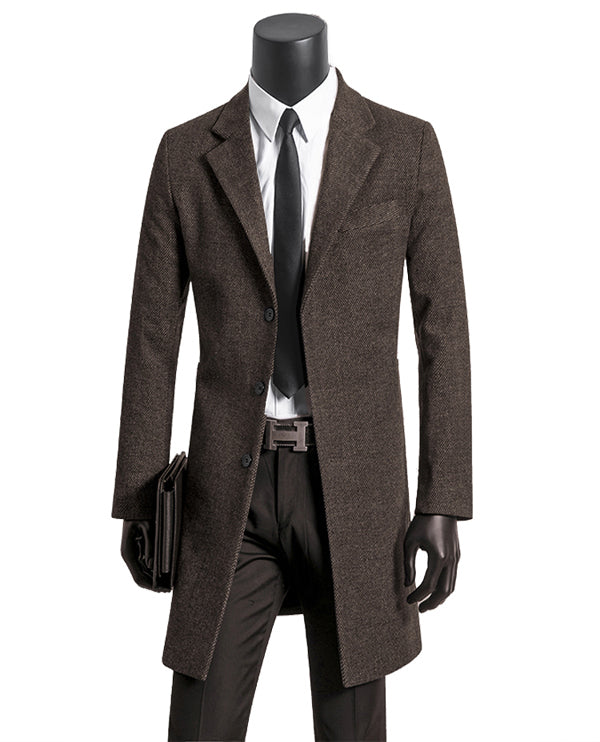 English Woolen Coat Men's Windbreaker Leisure Suit Thick