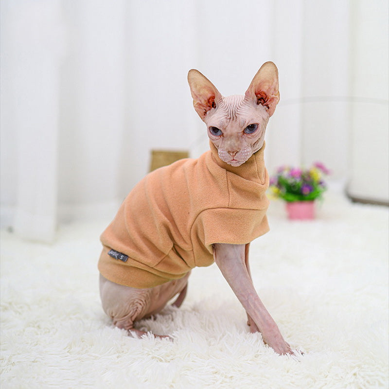Simple Warm Pet Clothes For Hairless Cats