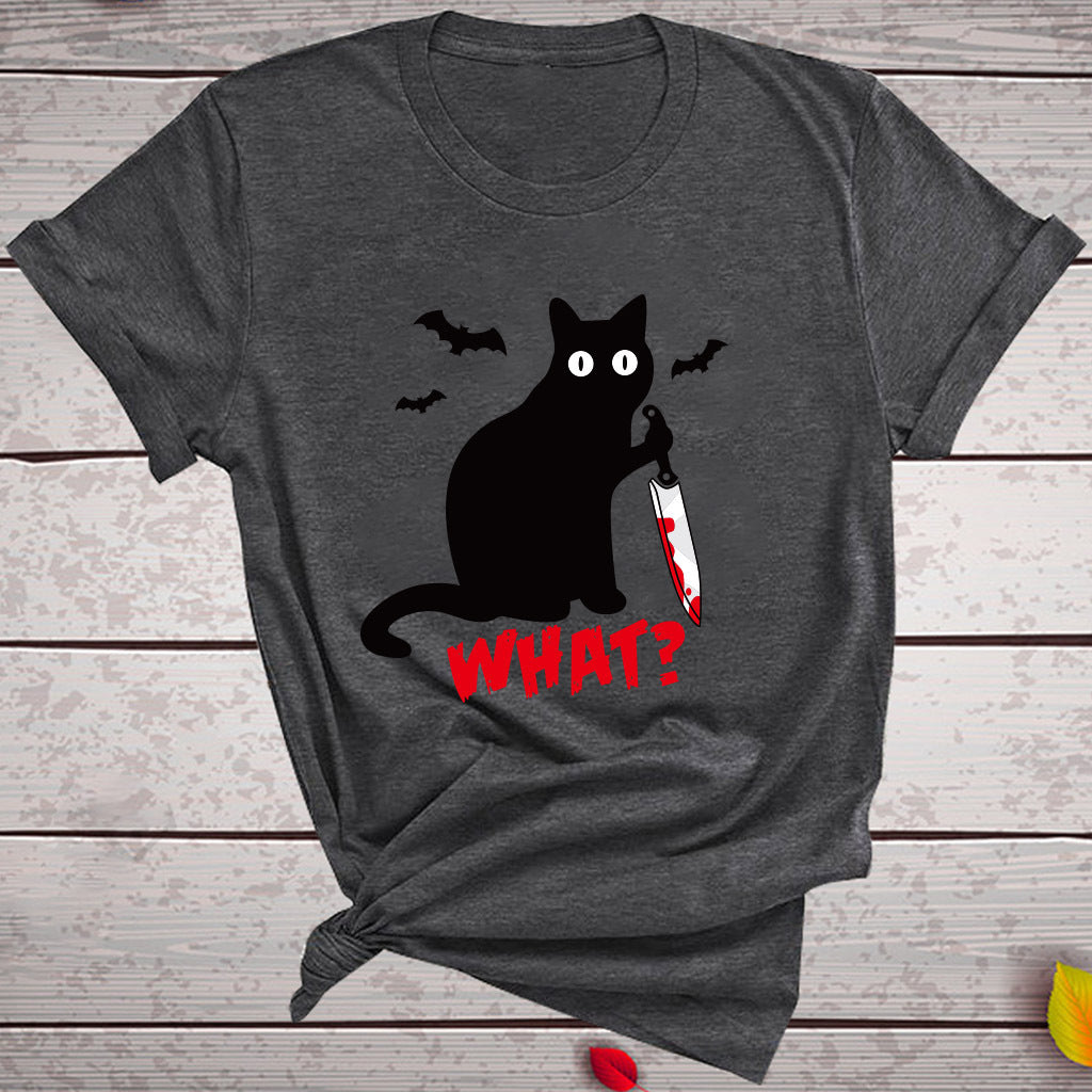 Cat with bloody dagger