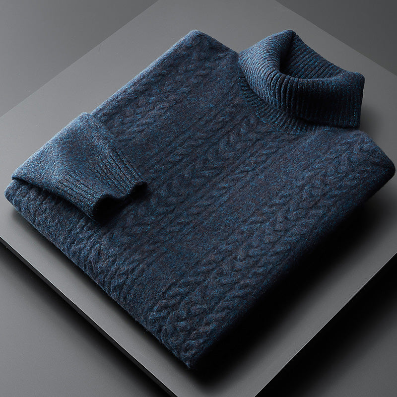 Turtleneck Cashmere Sweater Men's Autumn And Winter Seven Stitch Thickening