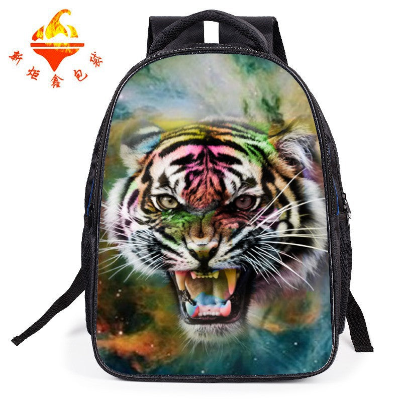 Children's cartoon schoolbag 1-3-6 grade burden on the load of tigers