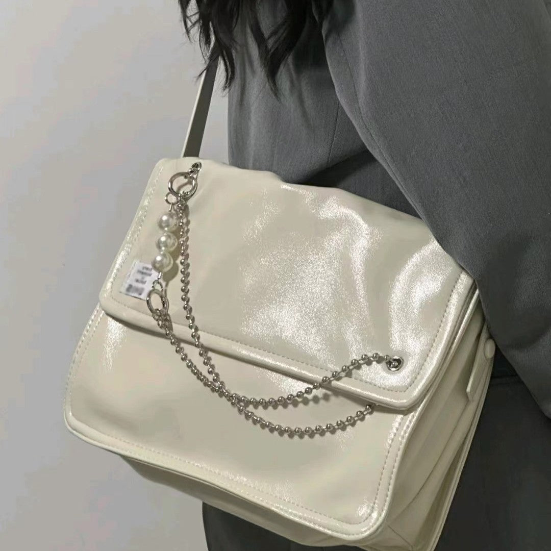 Pearl Chain Commuter's All-matching Shoulder Crossbody Bag