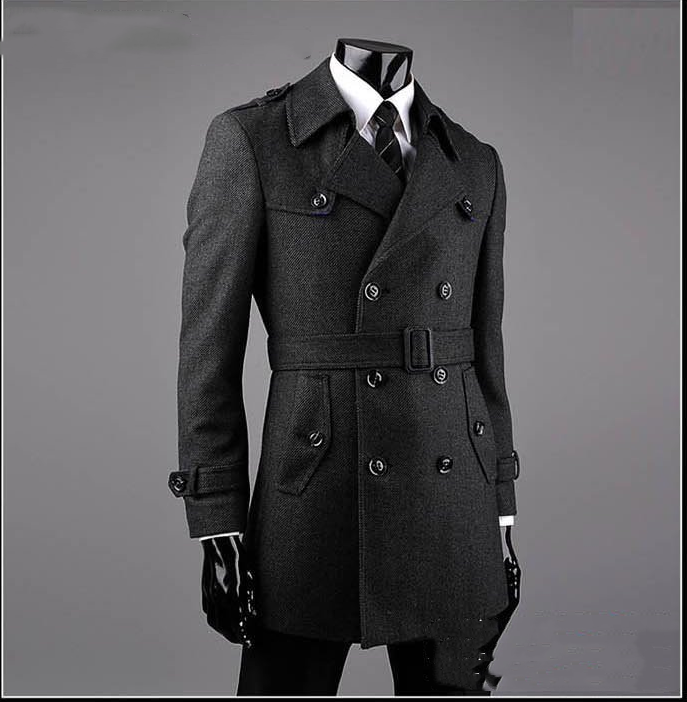 Young And Middle-aged Cashmere Coat Fat Casual Tweed Trench Coat Loose