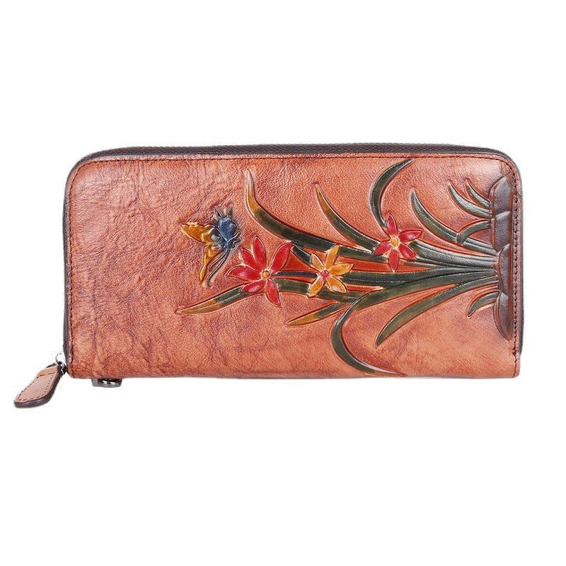 Retro Style Multiple Card Slots Long Clutch